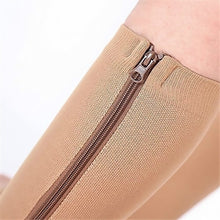 將圖片載入圖庫檢視器 Women Men Unisex Compression Socks Zipper Leg Support Knee Socks

