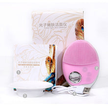 將圖片載入圖庫檢視器 Wireless Charging Phototherapy Silicone Facial Cleanser Skin Rejuvenation Photon Therapy
