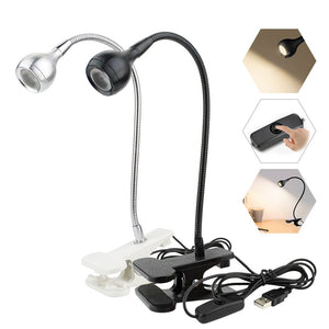 LED Book Reading Desk Lamp USB Clip On Desk Light Bedroom Night Lighting