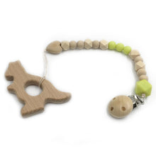 將圖片載入圖庫檢視器 Organic Wooden Animal Teether Natural Teething Grasping Toy Silicone Bead

