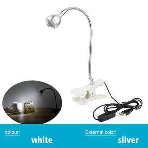 LED Book Reading Desk Lamp USB Clip On Desk Light Bedroom Night Lighting