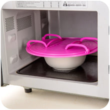 將圖片載入圖庫檢視器 Microwave Oven Shelf Double Insulated Heating Tray Rack Bowls Layered Holder Organizer
