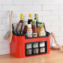 將圖片載入圖庫檢視器 kitchen shelf condiment box, condiment pot, bottle set combination
