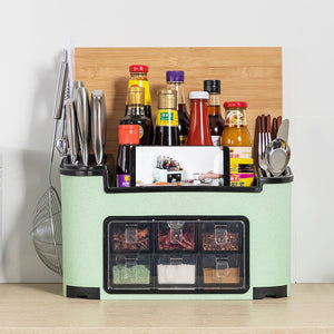 kitchen shelf condiment box, condiment pot, bottle set combination
