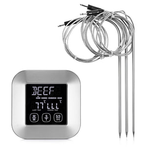 TS - 82 Digital Meat Thermometer with 3 Stainless Steel Temperature Probes for Kitchen Cooking