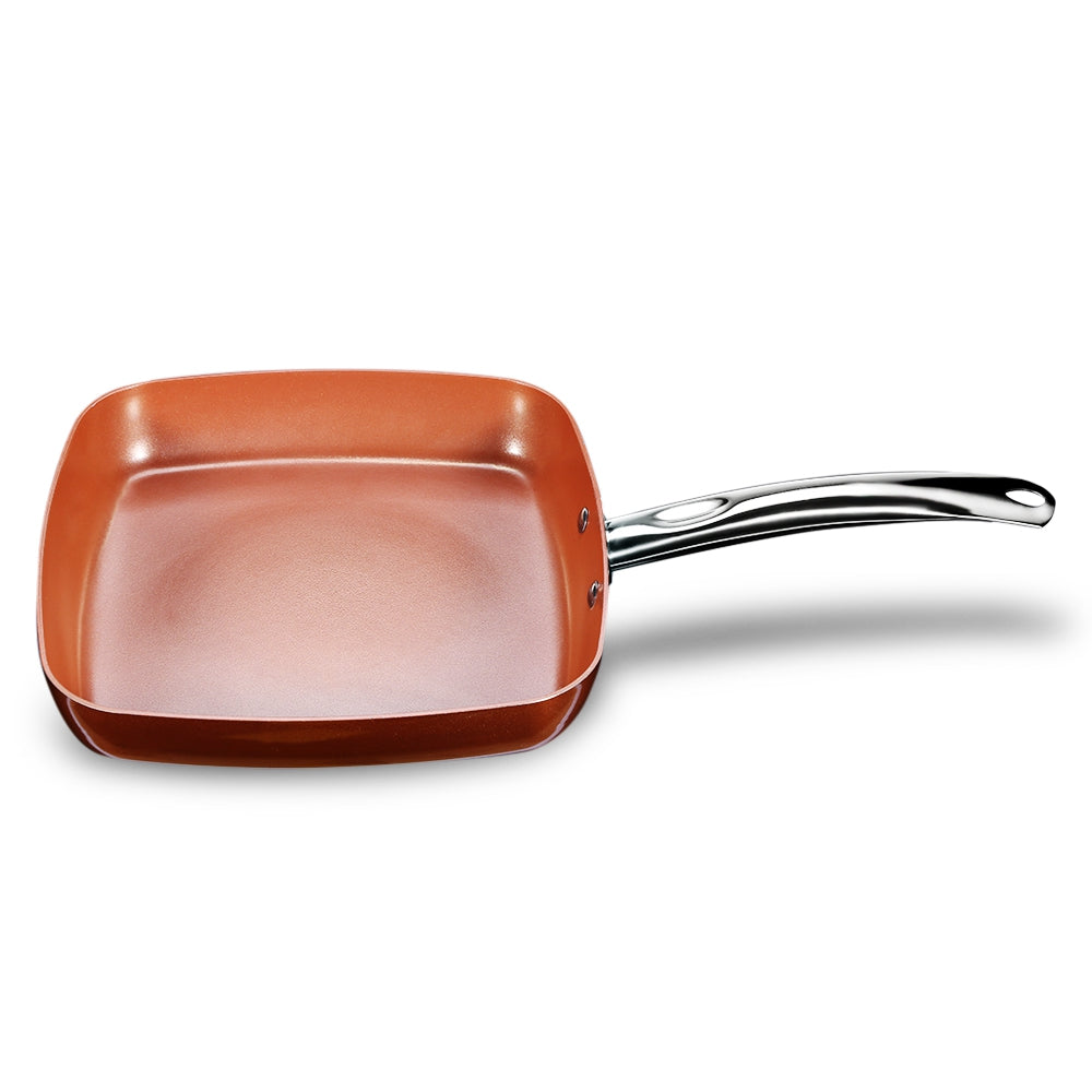 Non stick Copper Square Frying Pan Skillet