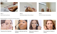 將圖片載入圖庫檢視器 Beauty Bright Instant Vanity Lighting Dimmable LED Mirror Light
