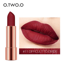 將圖片載入圖庫檢視器 Matte Lipstick Nude Brown Red Lips Makeup Velvet Silky Smooth Texture Long Lasting Waterproof Lipstick
