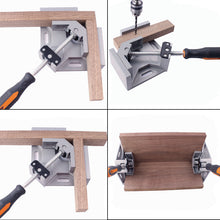 將圖片載入圖庫檢視器 Aluminum Single Handle 90 Degree Right Angle Clamp Angle Clamp Woodworking Frame Tool

