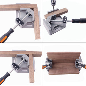 Aluminum Single Handle 90 Degree Right Angle Clamp Angle Clamp Woodworking Frame Tool