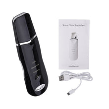 將圖片載入圖庫檢視器 Ultrasonic Facial Skin Scrubber Ion Deep Face Cleaning Peeling Rechargeable
