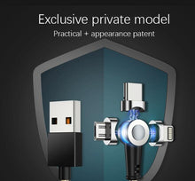 將圖片載入圖庫檢視器 rotation Magnetic Micro USB Cable Fast Charging Type C Cable Magnetic Charger
