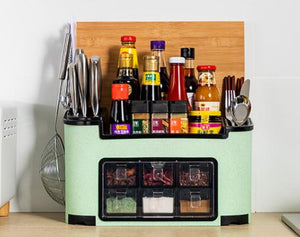 kitchen shelf condiment box, condiment pot, bottle set combination