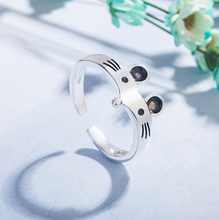 將圖片載入圖庫檢視器 Little Mouse Ring Temperament Lovely Ring for Girls Open Rings Jewelry
