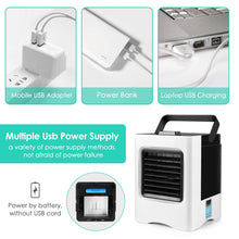 將圖片載入圖庫檢視器 Rechargeable Portable Air Conditioner USB Mini Air Cooler Humidifier
