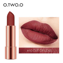 將圖片載入圖庫檢視器 Matte Lipstick Nude Brown Red Lips Makeup Velvet Silky Smooth Texture Long Lasting Waterproof Lipstick

