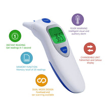 將圖片載入圖庫檢視器 Digital IR LCD Infrared Dual Mode Adult Forehead Body Ear Thermometer Measurement
