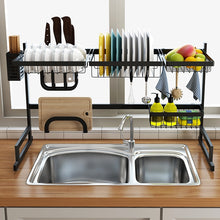 將圖片載入圖庫檢視器 Black 65/85cm Stainless Steel Kitchen Dish Rack
