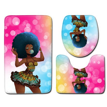 將圖片載入圖庫檢視器 Star Girl Prited Bathroom Non-Slip Pedestal Rug Lid Toilet Cover Bath Mat

