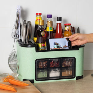kitchen shelf condiment box, condiment pot, bottle set combination
