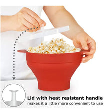 將圖片載入圖庫檢視器 Popcorn Silicone Folding Bowl Snack Box Popcorn Popcorn Microwave Container
