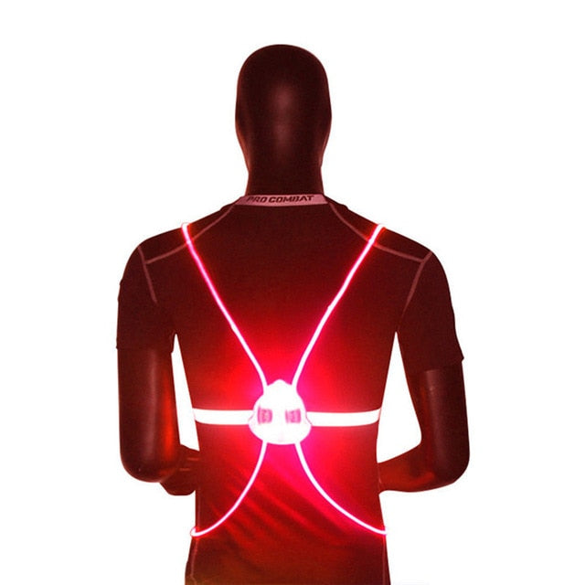 LED Flash Driving Vest High Visibility Night Running Cycling