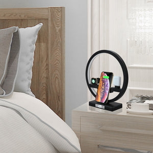 Fast Wireless Charger Dock for iPhone 11 Pro Max for LED Lamp