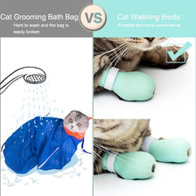 將圖片載入圖庫檢視器 Cat Paw Protector Boots For Bath Washing Soft Silicone Anti-Scratch Cat Shoes
