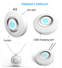 將圖片載入圖庫檢視器 Wearable Air Purifier Necklace Mini Portable USB Air Cleaner

