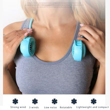 將圖片載入圖庫檢視器 Halter Fan 2 Fans Mini Hanging Neck Fan USB Rechargeable
