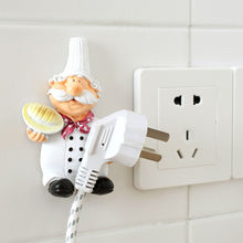 將圖片載入圖庫檢視器 Kitchen Plug Bracket Cartoon Cook Power Socket Cord Organizer Holder
