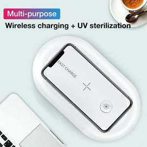 UV Light Phone Sterilizer Box Mobile Phone Wireless Charging Cleaner