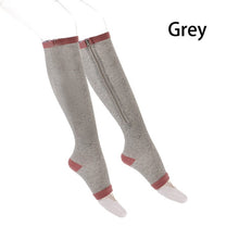 將圖片載入圖庫檢視器 Women Men Unisex Compression Socks Zipper Leg Support Knee Socks

