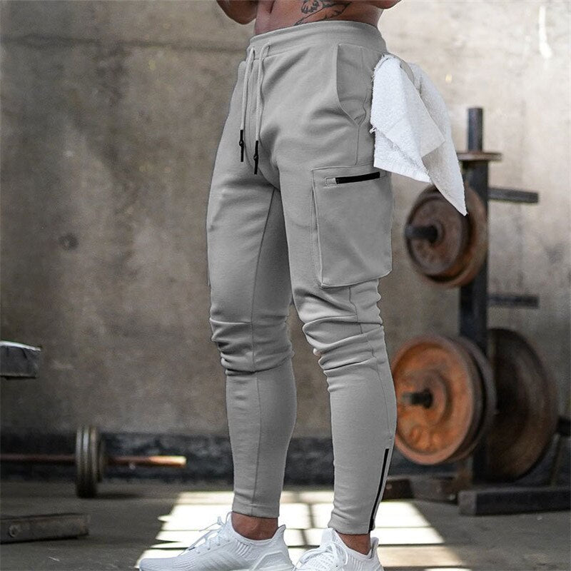 Jogger Sweatpants Men Gym Workout Fitness Cotton Trousers