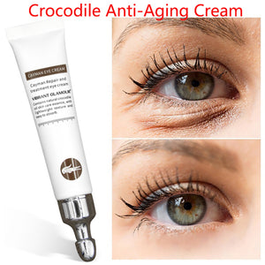Cream Removal Dark Circle Anti-Wrinkle Eye Bags Repair Crocodile Eye Serum Peptide Collagen