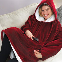 將圖片載入圖庫檢視器 Extra Large Hood Soft Plush Blanket Outdoor Wool Hoodie
