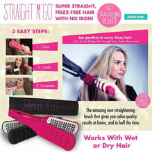 將圖片載入圖庫檢視器 go brush hair straightener comb Without electricity hair care styler
