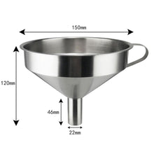 將圖片載入圖庫檢視器 Stainless Steel Kitchen Funnel With Removable Strainer Filter Cooking Oil

