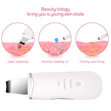 將圖片載入圖庫檢視器 Ultrasonic Facial Skin Scrubber Ion Deep Face Cleaning Peeling Rechargeable
