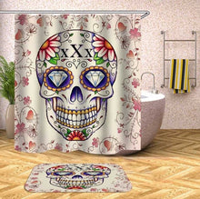 將圖片載入圖庫檢視器 Sugar Skull Waterproof Polyester Fabric Shower Curtain For Bathroom Products
