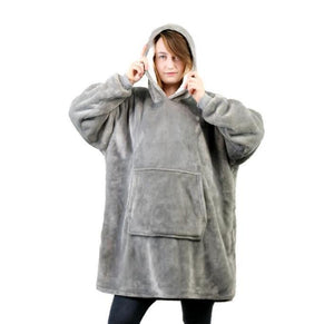 Extra Large Hood Soft Plush Blanket Outdoor Wool Hoodie