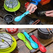 將圖片載入圖庫檢視器 Outdoor Camping Picnic Titanium Spoon Tableware Titanium Fork Ultralight
