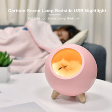 將圖片載入圖庫檢視器 LED Night Table Light USB Rechargeable Small Pet House Atmosphere Lamp
