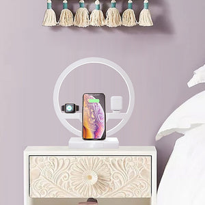 Fast Wireless Charger Dock for iPhone 11 Pro Max for LED Lamp