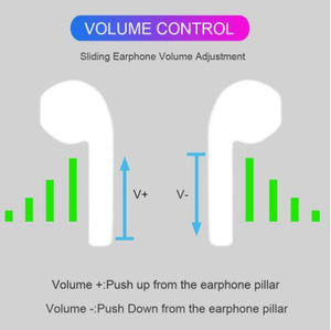i90000 Pro TWS Air 2 Wireless Earphone 8D Super Bass Bluetooth 5.0 Earphone Sliding Volume Adjustment