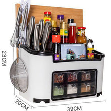 將圖片載入圖庫檢視器 kitchen shelf condiment box, condiment pot, bottle set combination
