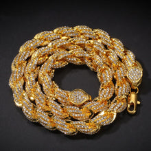 將圖片載入圖庫檢視器 Men Women Rope Chain Necklace Iced Out Rhinestones Hip hop Necklaces Jewelry
