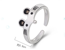 將圖片載入圖庫檢視器 Little Mouse Ring Temperament Lovely Ring for Girls Open Rings Jewelry

