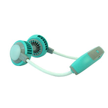 將圖片載入圖庫檢視器 Halter Fan 2 Fans Mini Hanging Neck Fan USB Rechargeable
