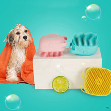 將圖片載入圖庫檢視器 Pet Bath Brush Soft Silicone Comb Dogs Cats SPA
